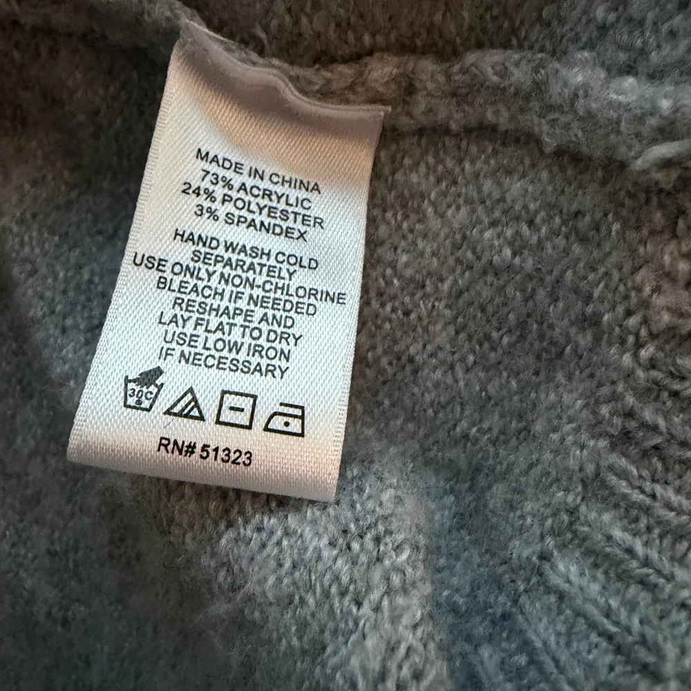 CeCe Light Gray Ruffled Cardigan - Picture 4 of 4